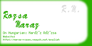 rozsa maraz business card